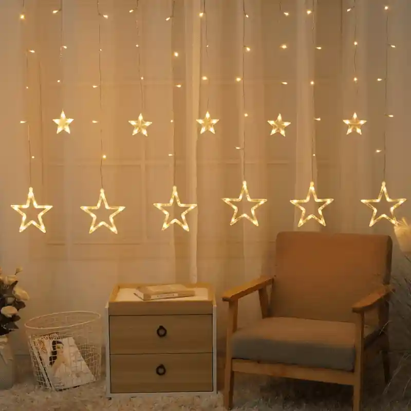 Karácsonyi Függöny 12 Csillag 2X1m 138 LED Távirányítóval IP44 Bestseller