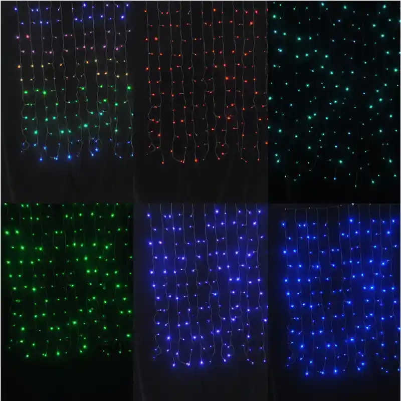 Karácsonyi Függöny 144 RGB LED 1X1.5m Távirányítóval IP44 Alacsony ár