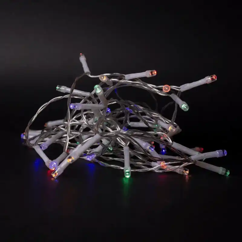 Csak ma Karácsonyi Színes Izzósor Beltérre 20 LED 2m Elemes