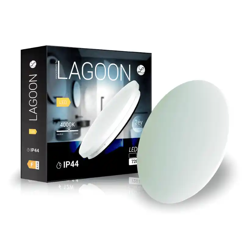 Lagoon vízvédett mennyezeti lámpa 16 W ø230 mm természetes fehér IP44 Gyors kiszállítás