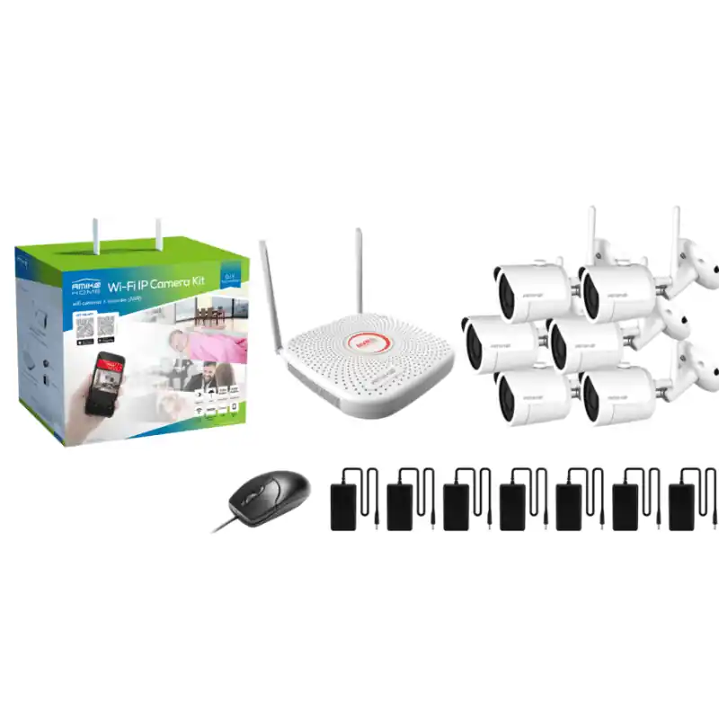 6 kamerás WIFI videórendszer rögzítővel – Amiko WiFi Kit 6900 Gyors szállítás