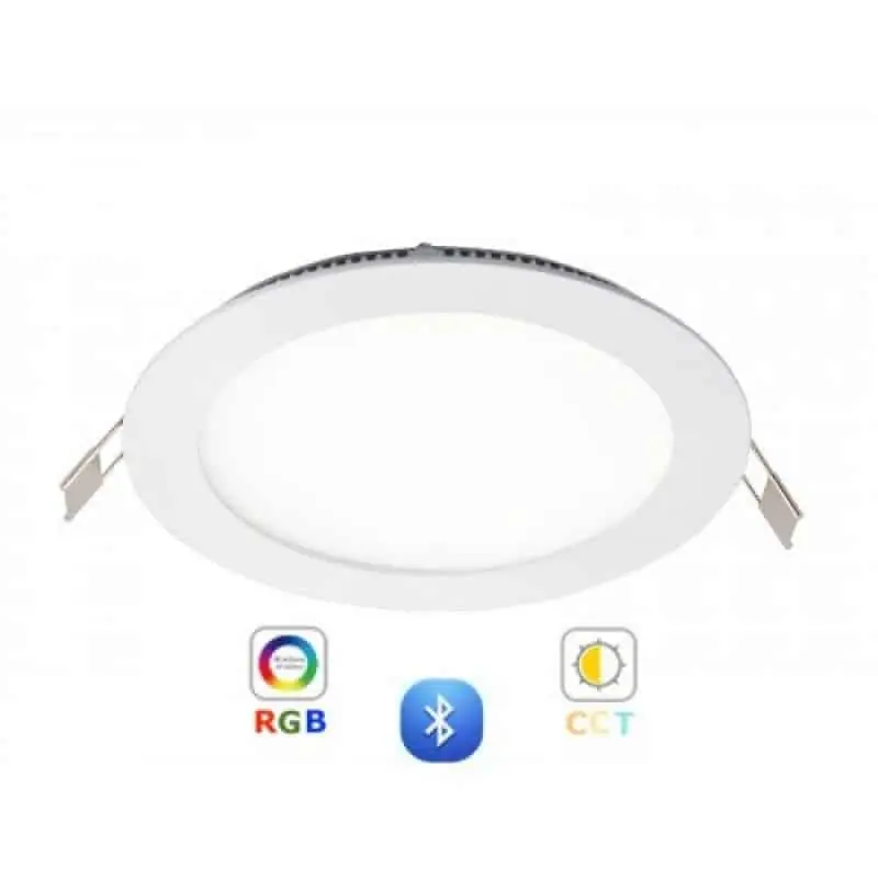 RGB-CCT LED panel, 12W, színes, állítható fehér színárnyalat, dimmelhető, süllyesztett, kerek, Philips Hue kompatibilis Azonnali szállítás