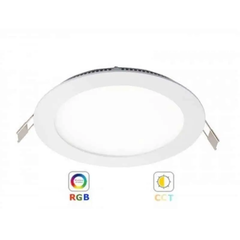 RGB-CCT LED panel, 18W, színes, állítható fehér színárnyalat, dimmelhető, süllyesztett, kerek, Philips Hue kompatibilis Különleges ajánlat