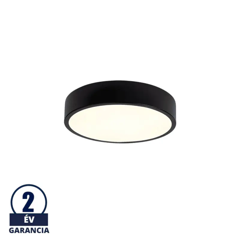 OPTONICA LED mennyezeti lámpa 18W Ø25cm 4500K fekete PD2901 Biztonságos fizetés