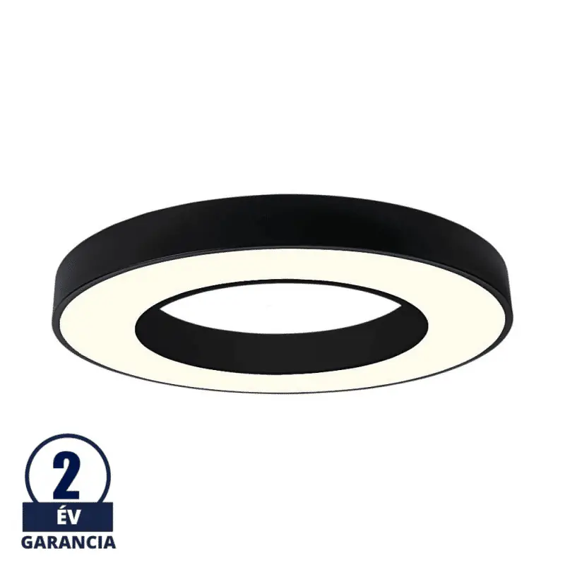 Expressz kézbesítés OPTONICA modern mennyezeti lámpa gyűrű 36W Ø50cm 4500K fekete PD2913