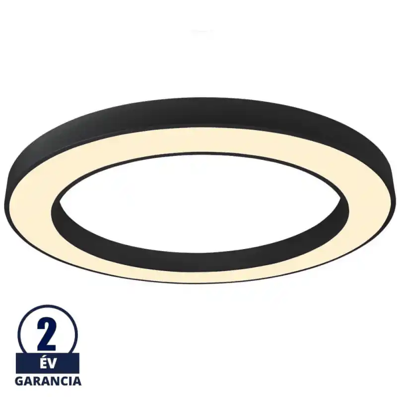 Olcsóbb OPTONICA modern mennyezeti lámpa gyűrű 64W Ø80cm 3000K fekete PD2918