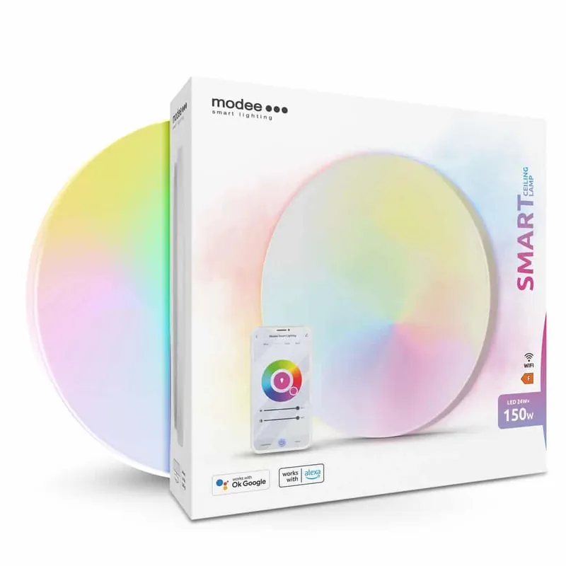 SMART mennyezeti LED lámpa, 24W, 2450lm, RGB+CCT, Wi-Firől vezérelhető Akciós ár