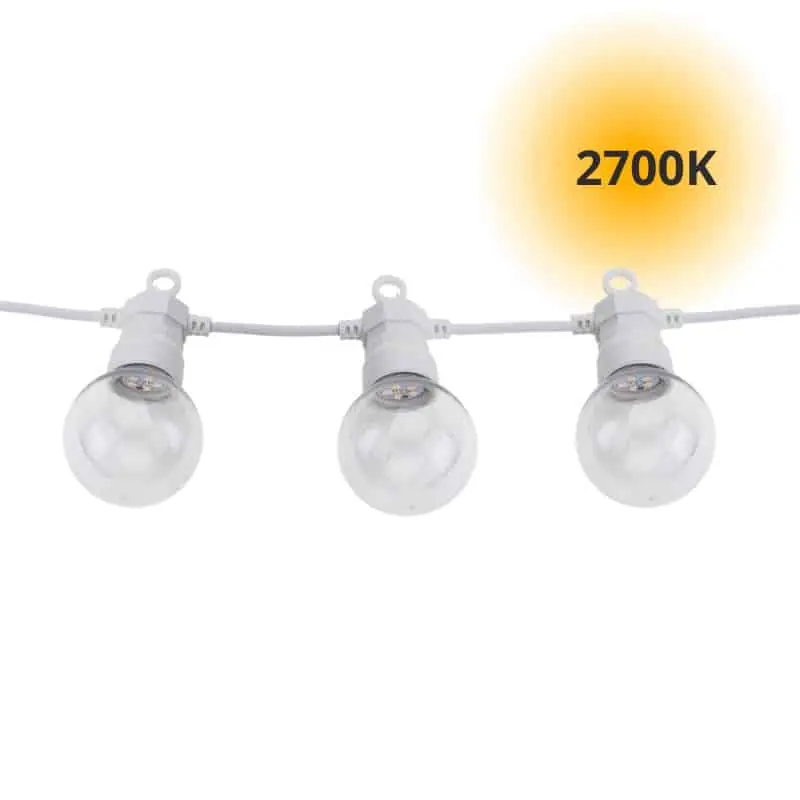 Kültéri fényfüzér 13m, 20 db meleg fehér, sorolható-OT5096 Rendeld meg most