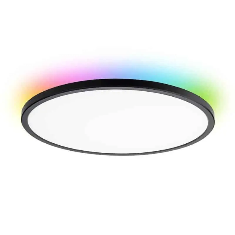 Állítható színhőmérsékletű mennyezeti lámpa RGB háttérfénnyel 32W 54cm 2560lm fekete Nézd meg most