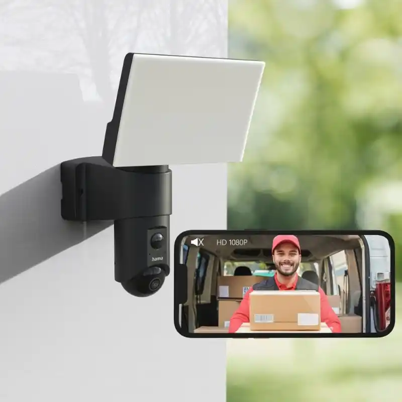 WiFi kamera és reflektor, éjjellátó, 1080P, kültéri, mozgásérzékelős Vedd meg most