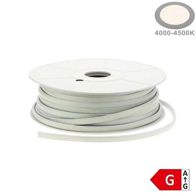 220V COB LED szalag, opál, 288 LED/m, 10W/m Természetes fehér 50m/tekercs Rendeld meg most