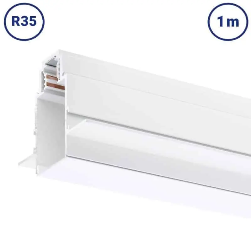 Alacsony ár Beépíthető Mágneses Sín 1m R35 Fehér MG5255