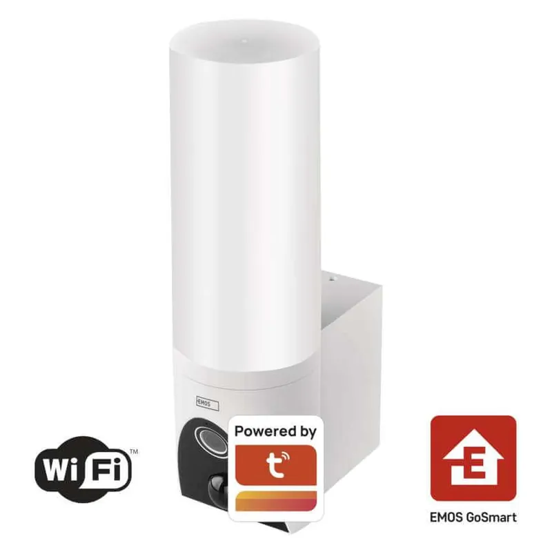 Kültéri forgó kamera és fali lámpa wifivel EMOS GoSmart IP-300 TORCH fehér Szezonális akció