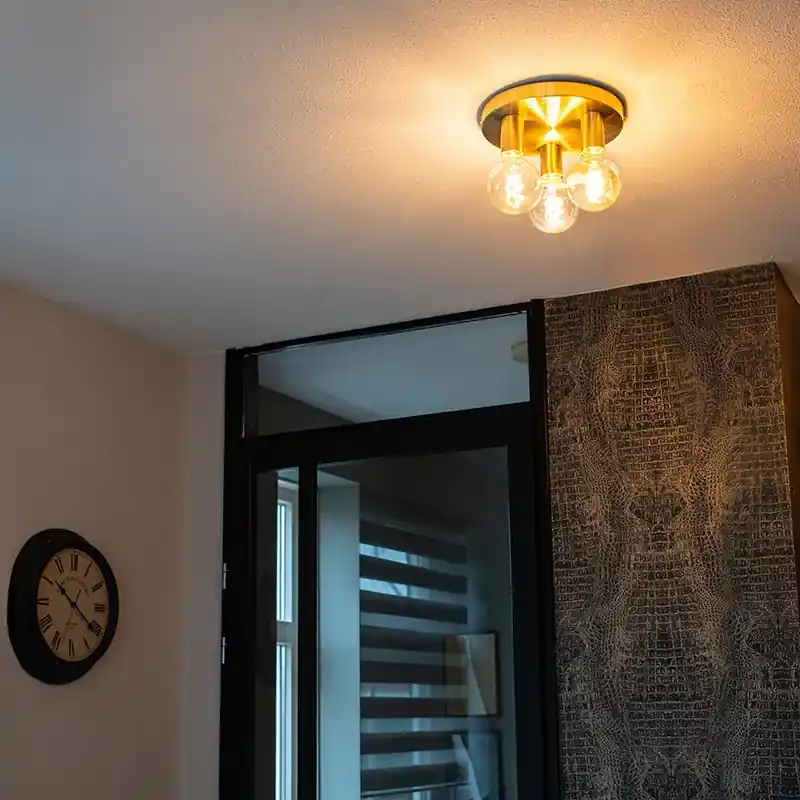 Art Deco mennyezeti lámpa arany kerek - Facil 3 Vásárlói kedvenc