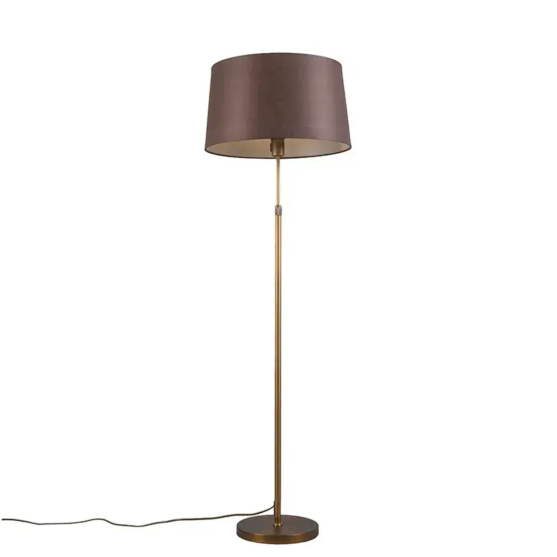 Állólámpa bronz barna árnyékolóval 45 cm állítható - Parte Outlet