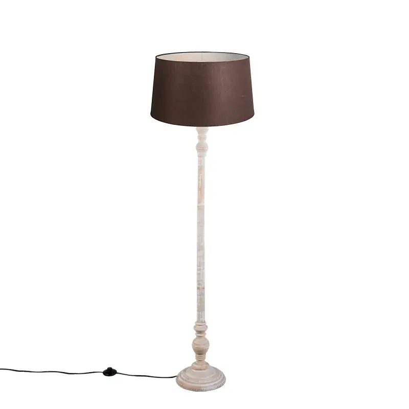 Állólámpa vászonbúrával barna 45 cm - Classico Expressz kézbesítés