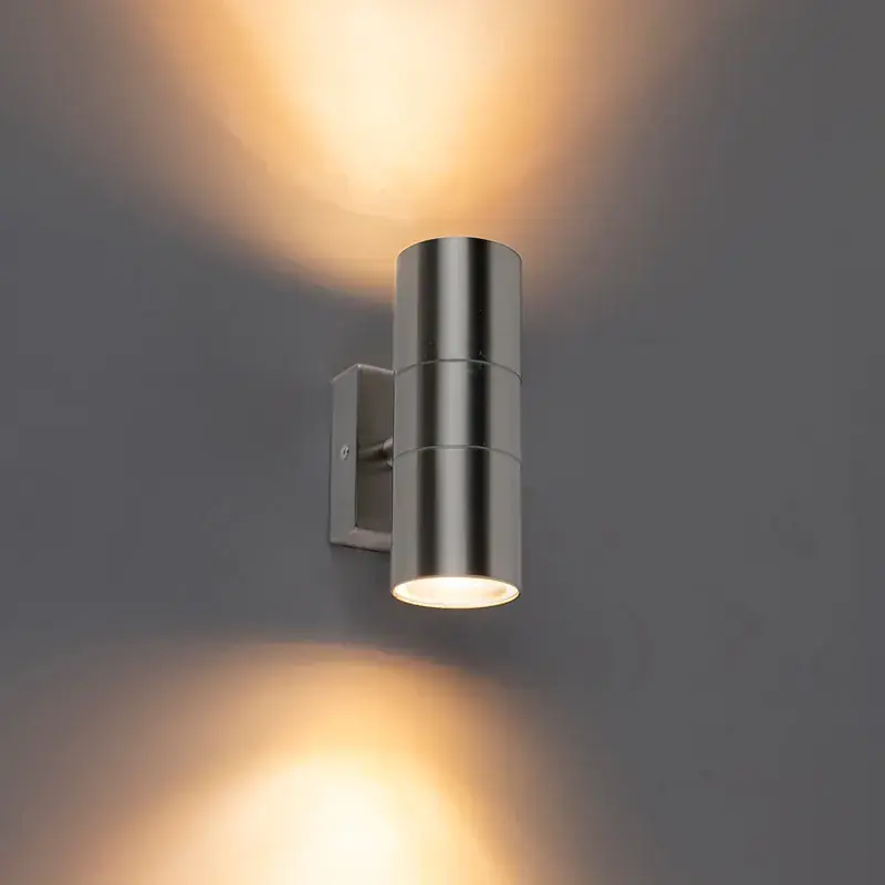Bestseller Kültéri fali lámpa acél 2-lámpás IP44 - Duo