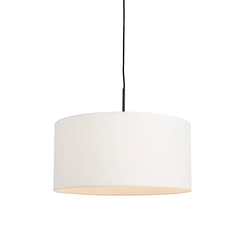 Végkiárusítás Modern lógólámpa fekete fehér árnyékolóval 50 cm - Combi 1