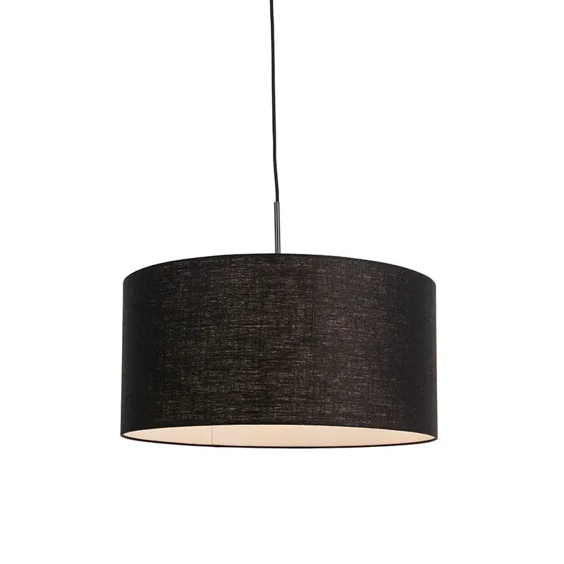 Olcsó Modern lógólámpa fekete fekete árnyékolóval 50 cm - Combi 1