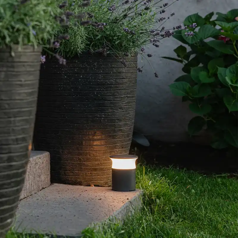 Korlátozott ajánlat Modern kültéri lámpa sötétszürke 12 cm LED-del - Bar