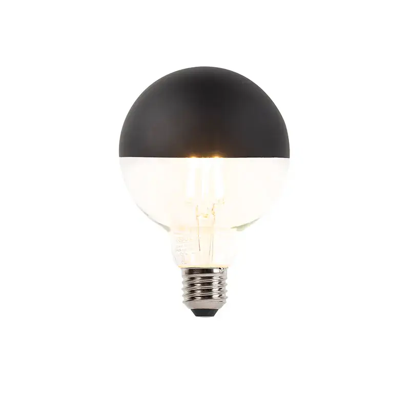 E27 szabályozható LED izzólámpa fejtükör G95 fekete 550lm 2700K Szuper ajánlat