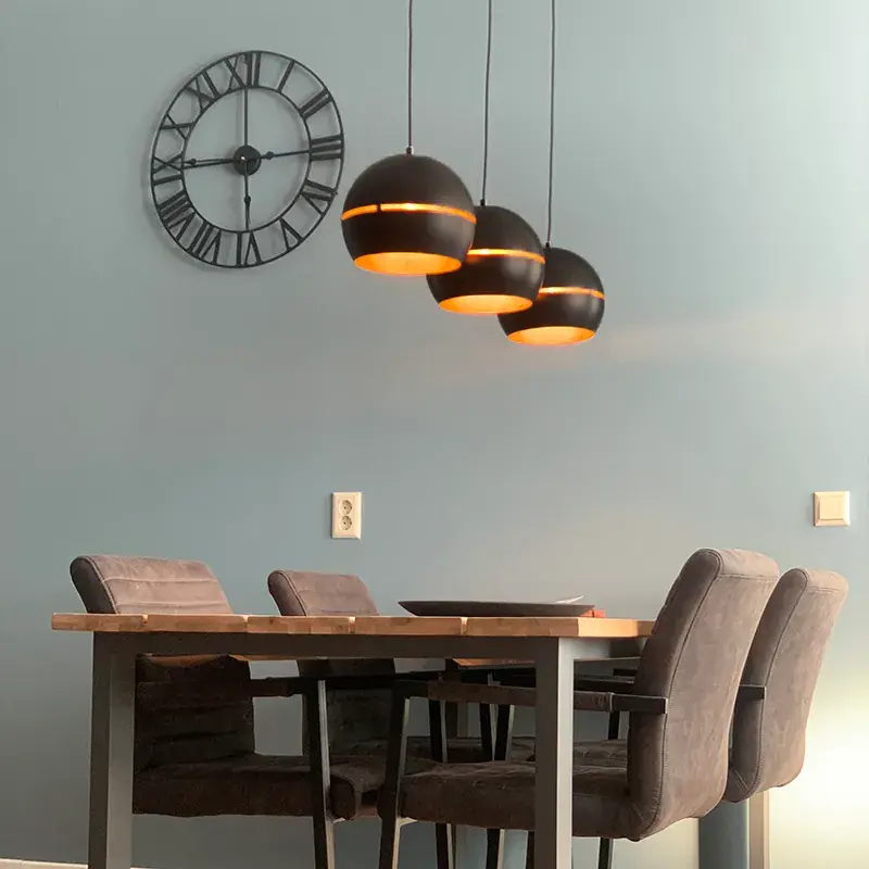 Alacsony ár Design lógólámpa fekete aranyszínű belsővel 3-lámpás - Buell