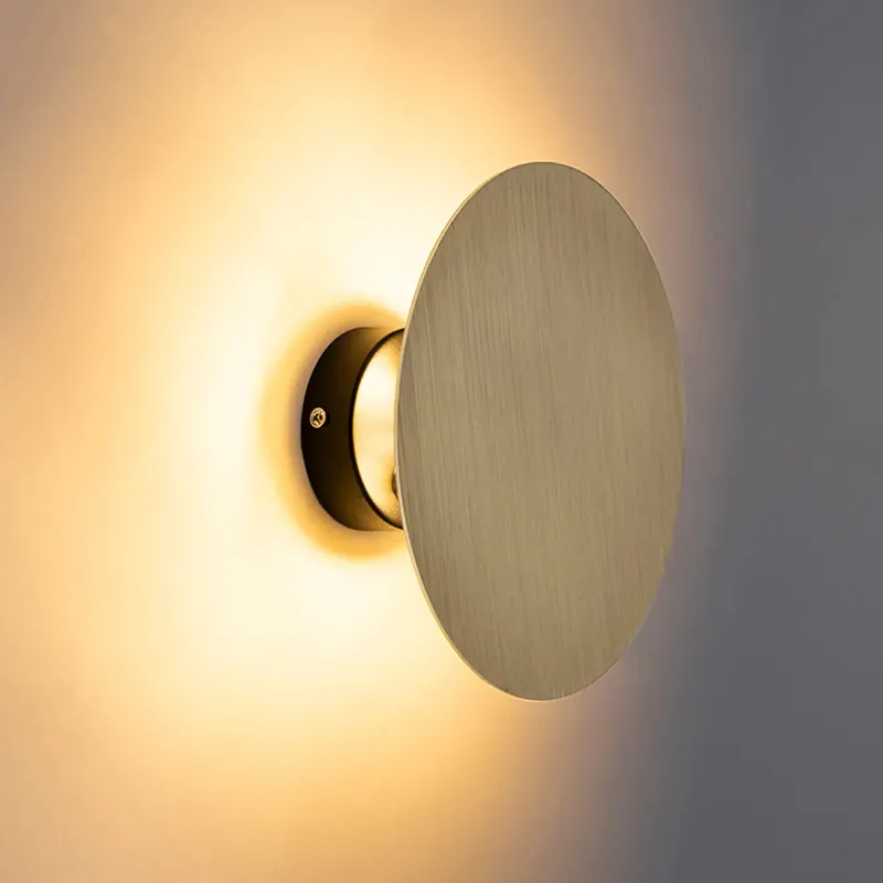 Design fali lámpa kerek arany - Pulley Ajánlat
