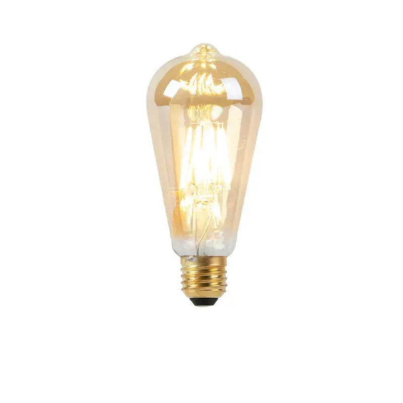 Prémium E27 LED Izzó ST64 Dim to Warm Arany 8W 806lm 2000-2700K