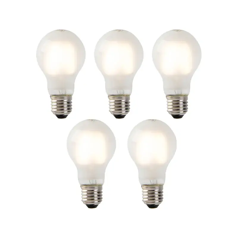 Alacsony ár 5 db-os készlet E27 LED izzó fagyasztott üveg A60 2W 180lm 2700K