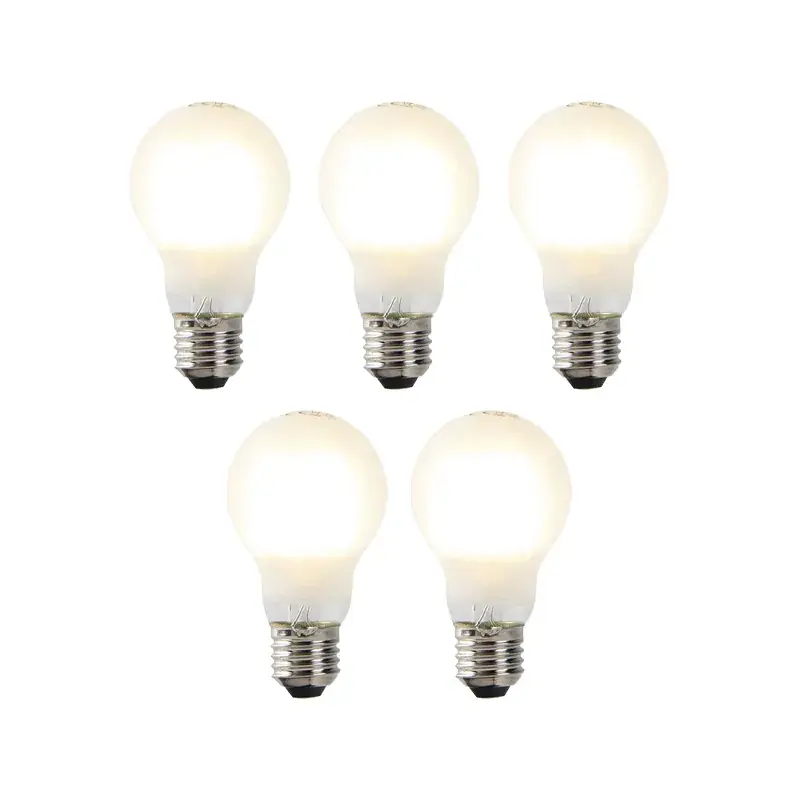 5 db-os készlet E27 szabályozható LED izzó A60 matt 7W 806lm 2700K Népszerű