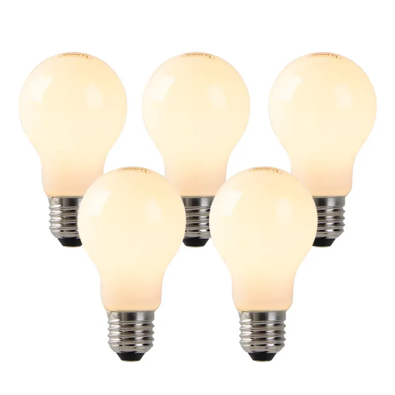 5 db fényerő-szabályozható E27 LED izzó opál üveggel 4W 320lm 2200K Legnépszerűbb