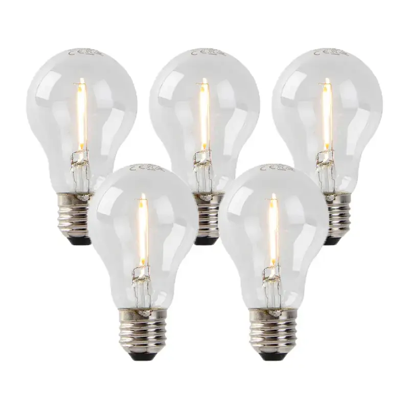 5 db E27 LED izzó készlet A60 1W 80lm 2200K Legnépszerűbb