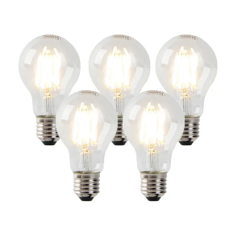 5 db fényerőszabályozható E27 LED izzó készlet átlátszó 7W 806 lm 2700K Csak ma
