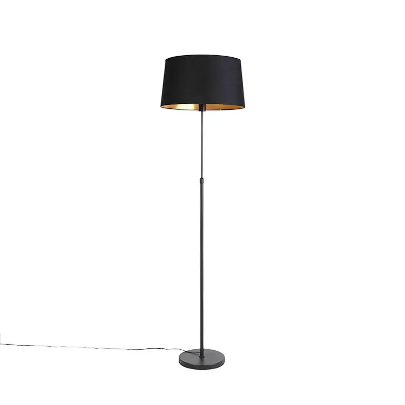Expressz szállítás Állólámpa fekete fekete árnyékolóval 45 cm állítható - Parte