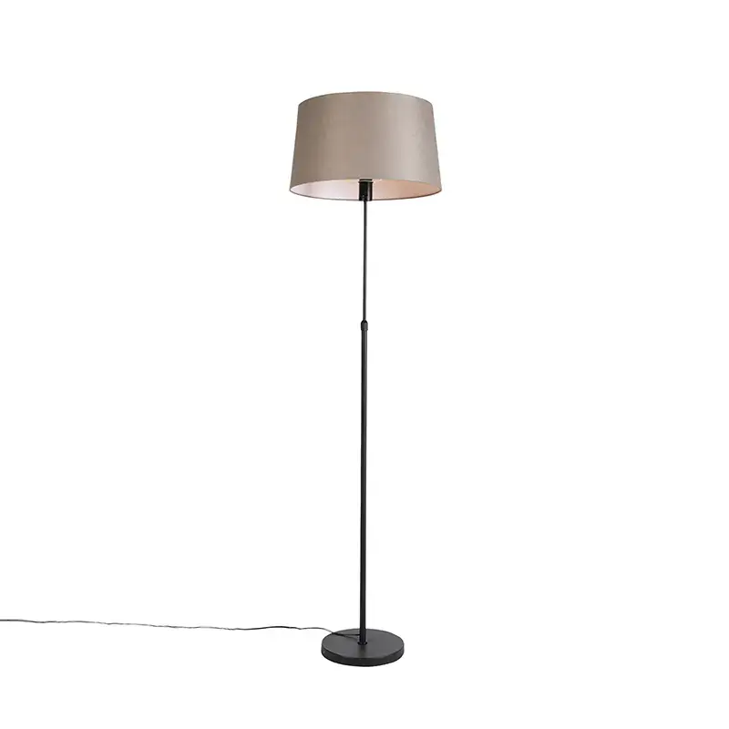 Vásárlói kedvenc Állólámpa fekete, bézs vászonbúrával, 45 cm, állítható - Parte