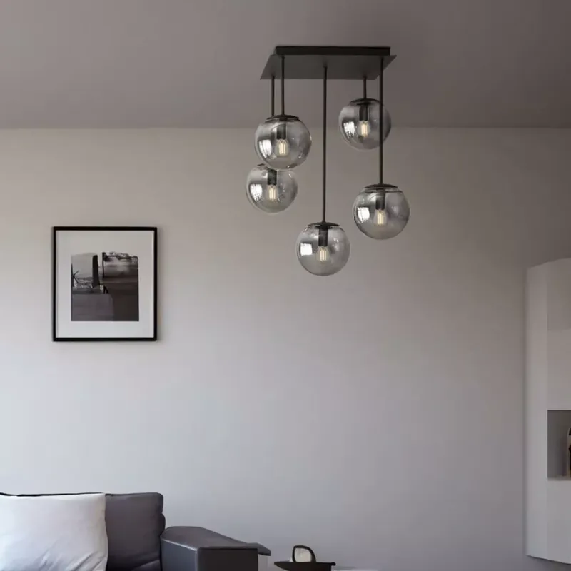 Outlet BOLDY mennyezeti lámpa füst színű burákkal