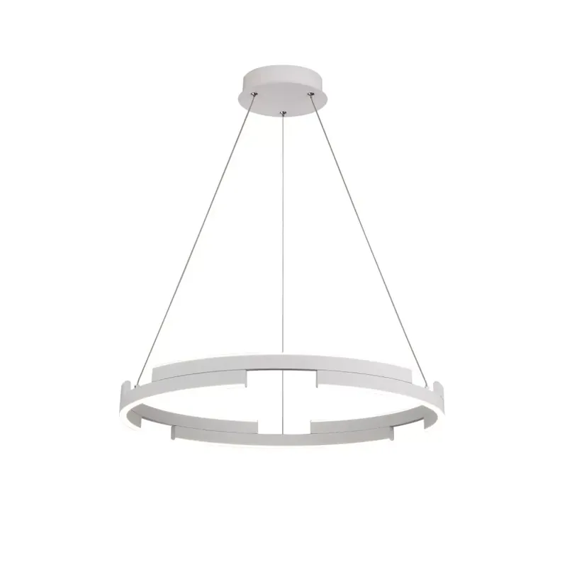 Szezonális akció CASTLE modern fehér LED függesztett lámpa, kör alakú, 60 cm, 30W, 1800 lumen