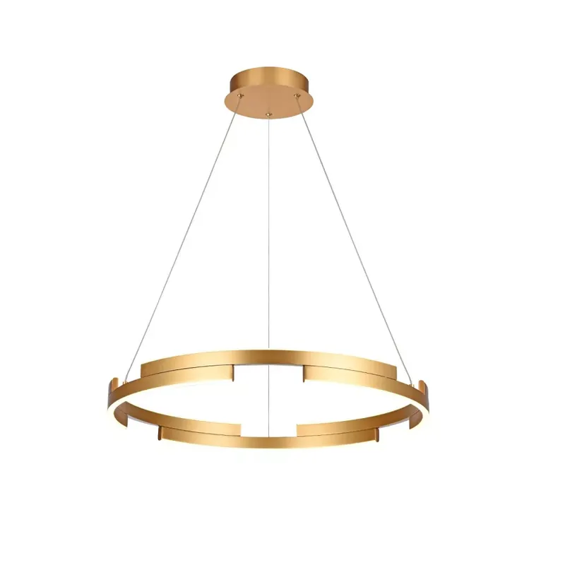 Azonnali szállítás CASTLE arany LED függesztett lámpa, 60 cm, elegáns körgyűrű design
