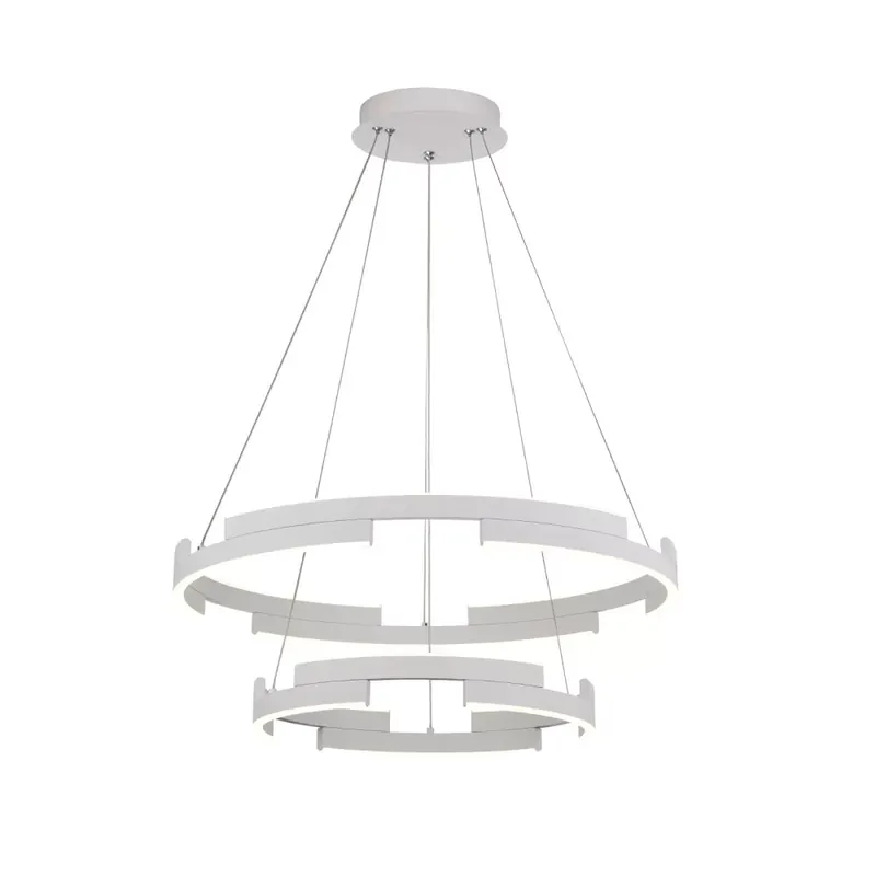CASTLE matt fehér LED csillár, dupla gyűrűs, 3600 lm, 60W Vedd meg online