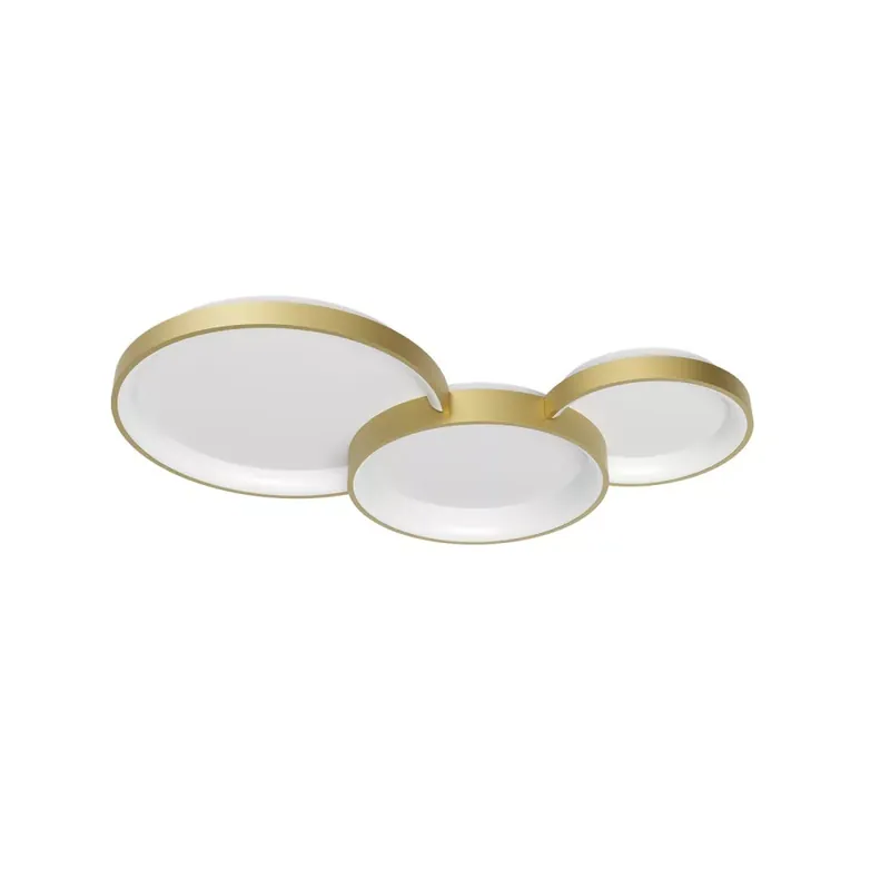 Kedvezmény Combi Triple LED mennyezeti lámpa, CCT funkcióval – matt arany, 72W, 105×54,5 cm