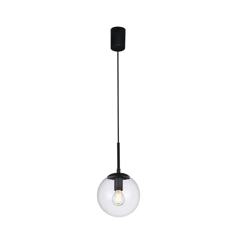 Végkiárusítás Függőlámpa GLOBAL, fekete, 15 cm