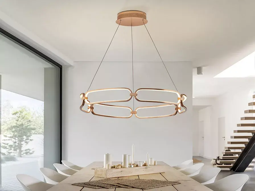 COLETTE LED függő lámpa, arany 80 cm Expressz szállítás