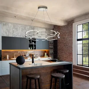 Szezonális akció COLETTE LED függő lámpa, króm 80 cm