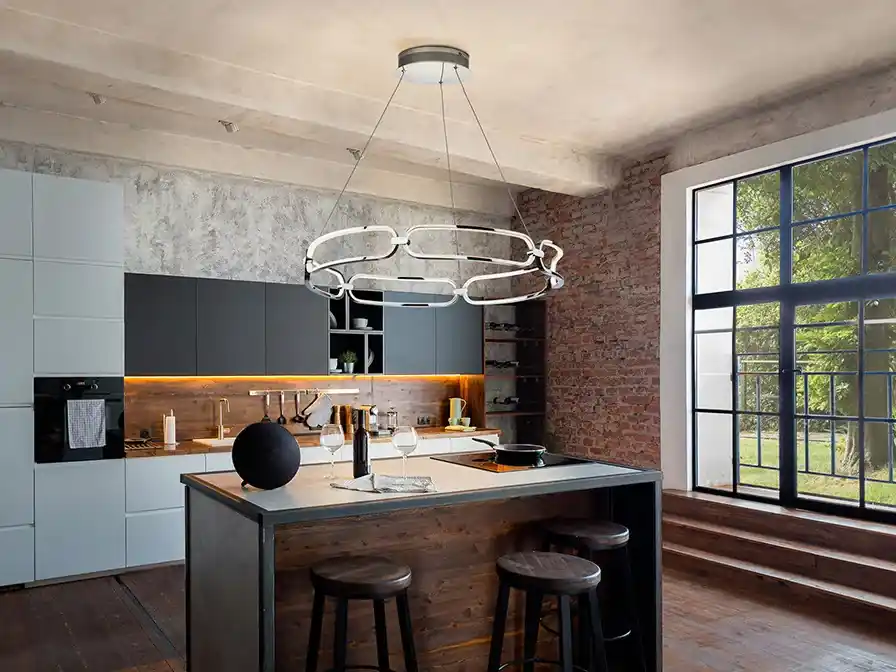 Szezonális akció COLETTE LED függő lámpa, króm 80 cm