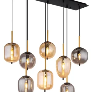 Népszerű BLACKY függőlámpa, 8xE14, 120 cm