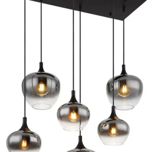 Szuper ajánlat MAXY függőlámpa, 6xE27, 120 cm, sötétbarna