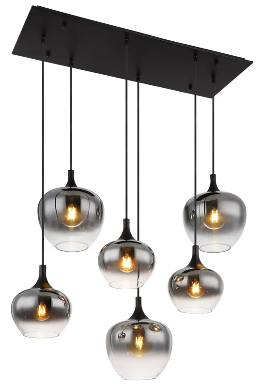 Szuper ajánlat MAXY függőlámpa, 6xE27, 120 cm, sötétbarna