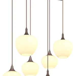 Prémium MAXY függőlámpa, 6xE27, 120 cm, matt fekete
