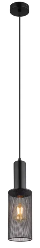 Újdonság JEDD függőlámpa, 1xE27, h 120 cm, d 10 cm, matt fekete