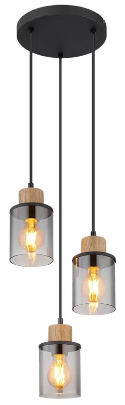 Vedd meg most REID függőlámpa, 3xE27, h 120 cm, d 27 cm, matt fekete